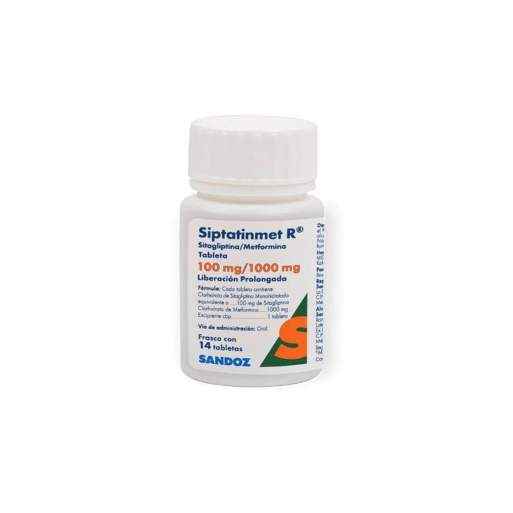 SIPTATINMET R LP 100/1000MG TABLETAS C/14