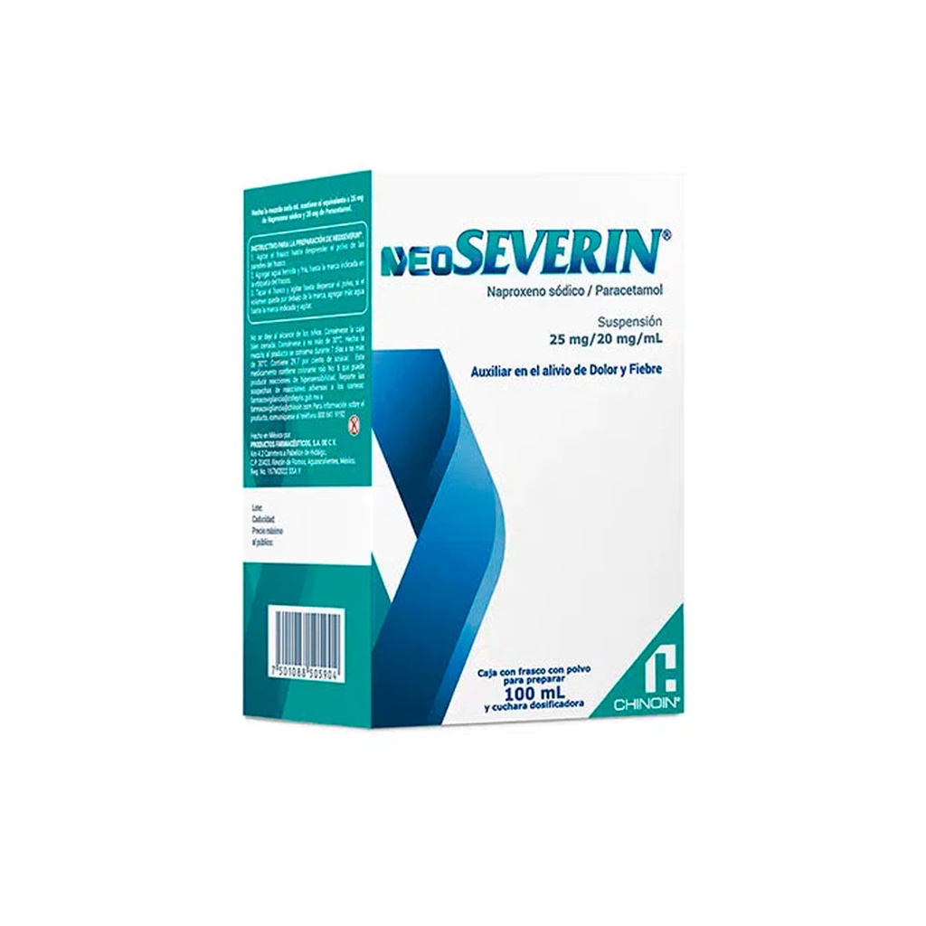 NEOSEVERIN 25/20MG SUSPENSION POLVO 100ML