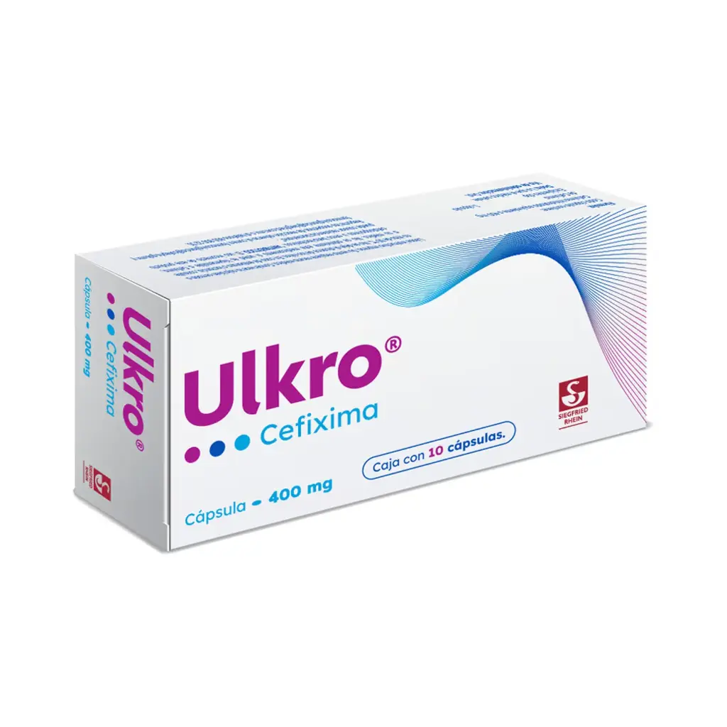 ULKRO 400 MG - CAJA CON 10 CÁPSULAS (CEFIXIMA)