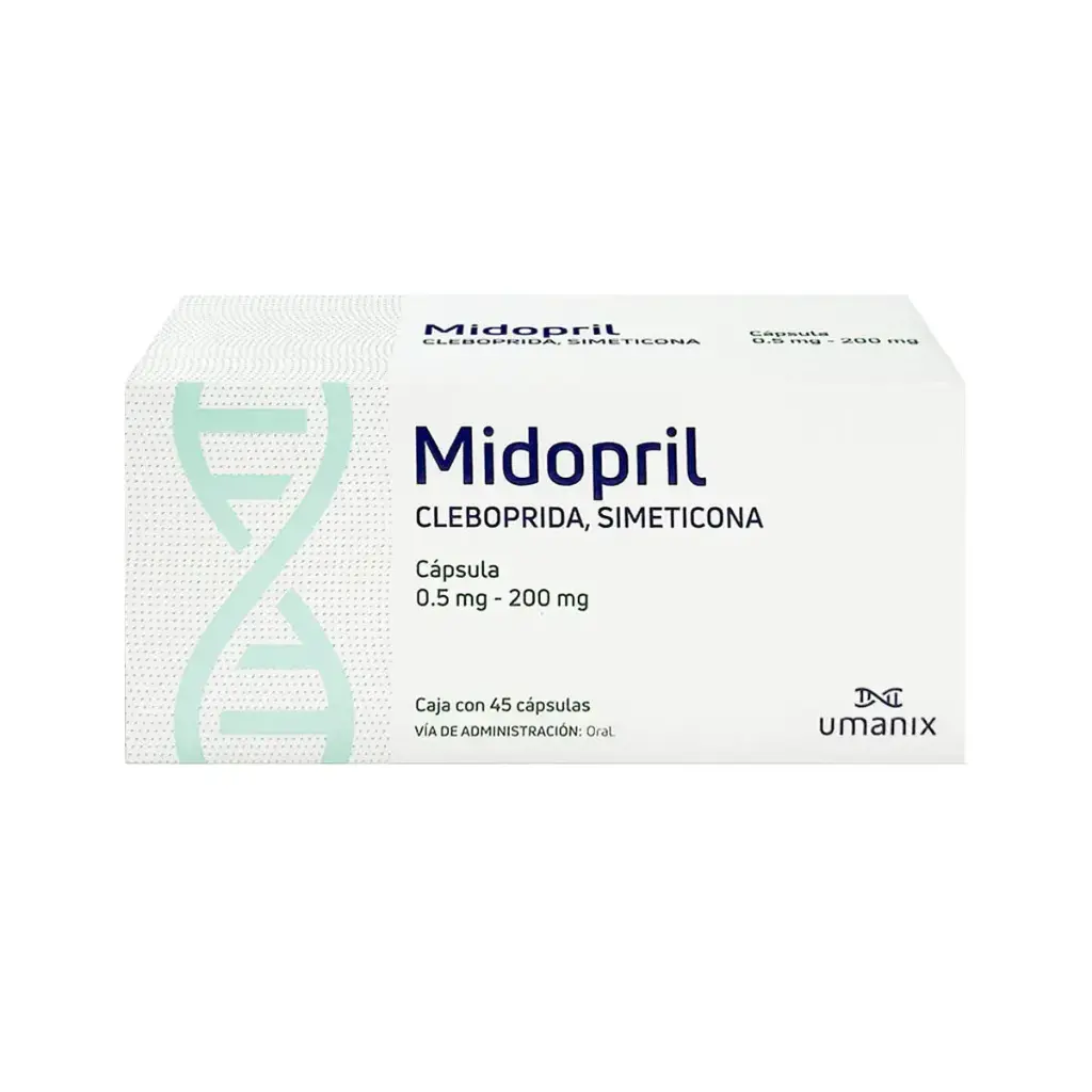 MIDOPRIL  0.5/200MG CAPSULAS C/45