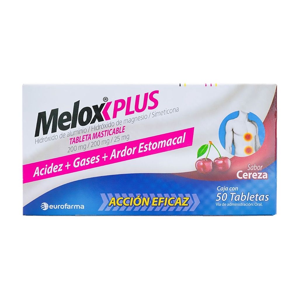 MELOX PLUS CEREZA TABLETAS C/50
