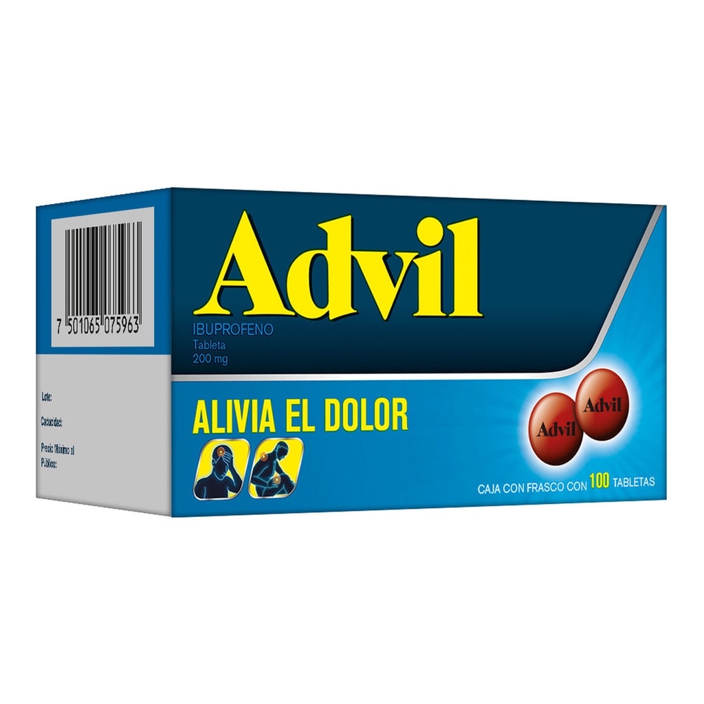 ADVIL 200MG GRAGEAS C/100