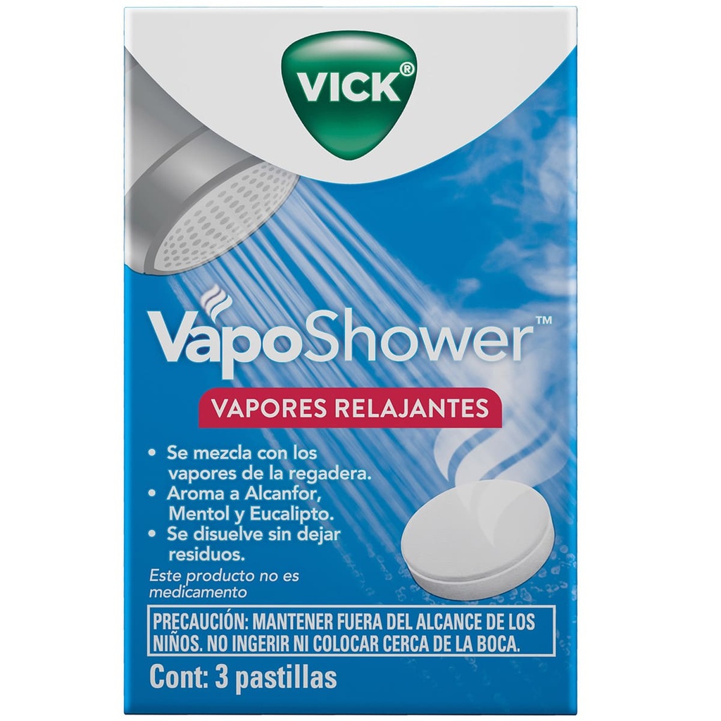 VAPOSHOWER VAPOR RELAJANTE PASTILLAS C/3 *