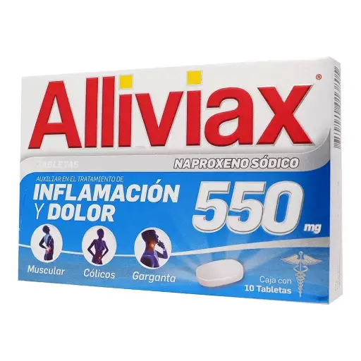 [NAPROXENO] ALLIVIAX 550MG TABLETAS CON 10