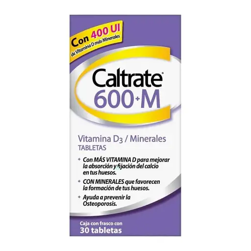 [MULTIVITAMINICO] CALTRATE 600M TABLETAS CON 30