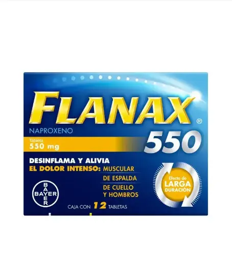 [NAPROXENO] FLANAX 550MG TABLETAS CON 12