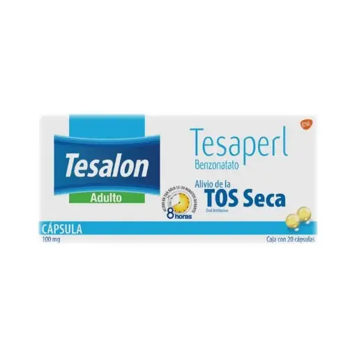 [BENZONATATO] TESALON 100MG PERLAS CON 20
