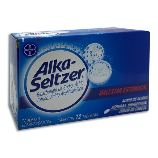 [ACIDO ACETILSALICILICO,ACIDO CITRICO,EXTRATO DE BILIS BUEY] ALKA-SELTZER TABLETAS C/12