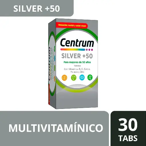 [MULTIVITAMINICO] CENTRUM SILVER+50 TABLETAS CON 30