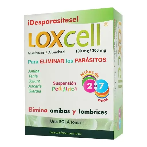 [ALBENDAZOL,QUINFAMIDA] LOXCELL SUSPENSION PEDIATRICA 10ML