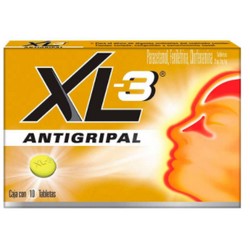 [PARACETAMOL,FENILEFRINA,MALEATO DE CLORFENIRAMINA] XL-3 ANTIGRIPAL TAB C/10