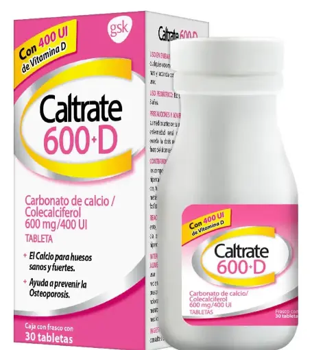 [CALCIO,VITAMINA D3] CALTRATE 600+D TABLETAS CON 30