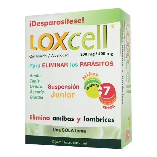 [ALBENDAZOL,QUINFAMIDA] LOXCELL SUSPENSION JUNIOR 20ML