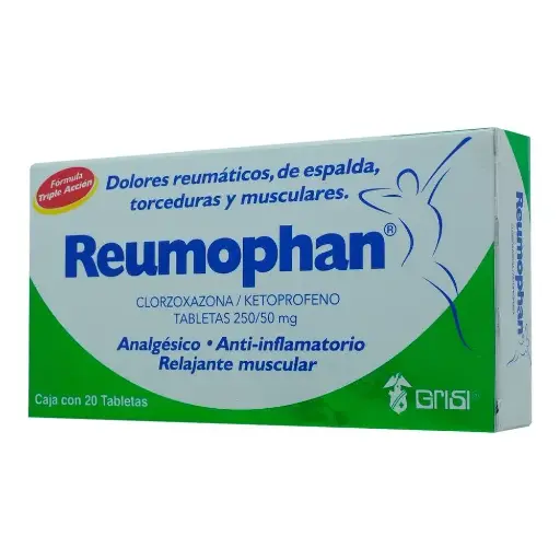 [CLORZOXAZONA,KETOPROFENO] REUMOPHAN 50/250MG TABLETAS CON 20