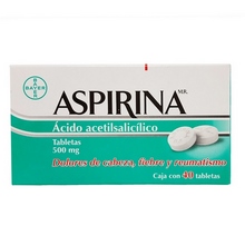 [ACIDO ACETILSALICILICO] ASPIRINA 500MG TABLETAS C/40