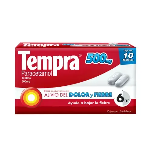 [PARACETAMOL] TEMPRA 500MG TABLETAS CON 10