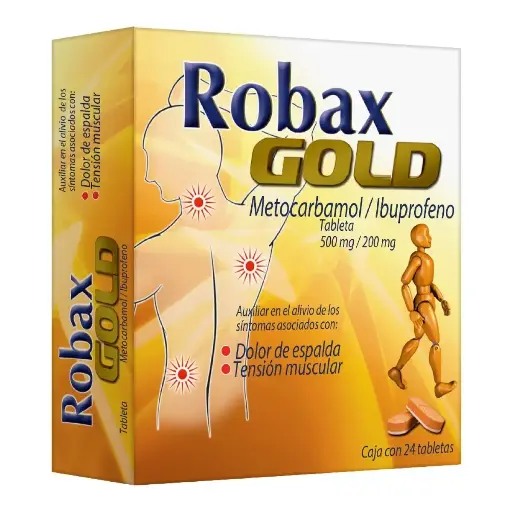 [IBUPROFENO,METOCARBAMOL] ROBAX GOLD 500/200MG TABLETAS CON 24