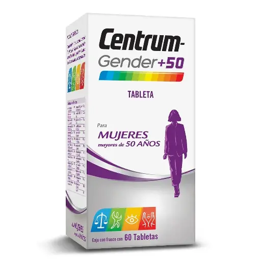 [MULTIVITAMINICO] CENTRUM GENDER 50 MUJER TABLETAS CON 60