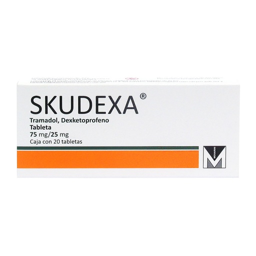[TRAMADOL,DEXKETOPROFENO TROMETAMOL] SKUDEXA 75/25MG TABLETAS CON 20