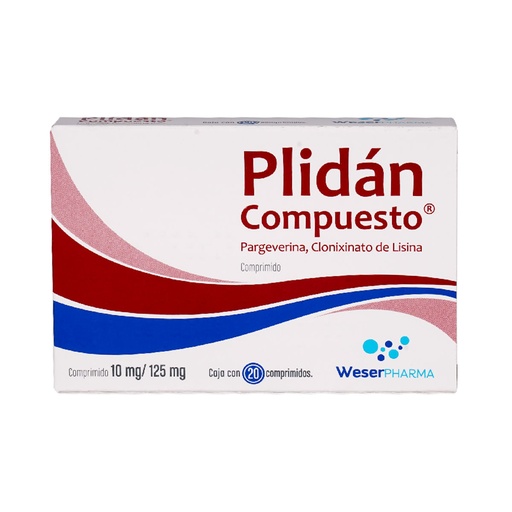 [CLONIXINATO DE LISINA,PARGEVERINA] PLIDAN COMP 10/125MG COMPRIMIDOS CON 20