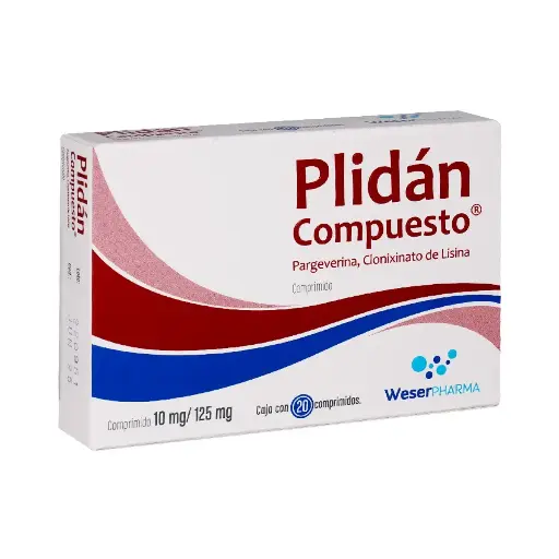 [CLONIXINATO DE LISINA,PARGEVERINA] PLIDAN COMP 10/125MG COMPRIMIDOS CON 20