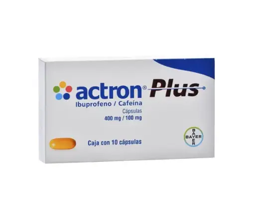 [CAFEINA,IBUPROFENO] ACTRON PLUS 400/100MG CAPSULAS CON 10