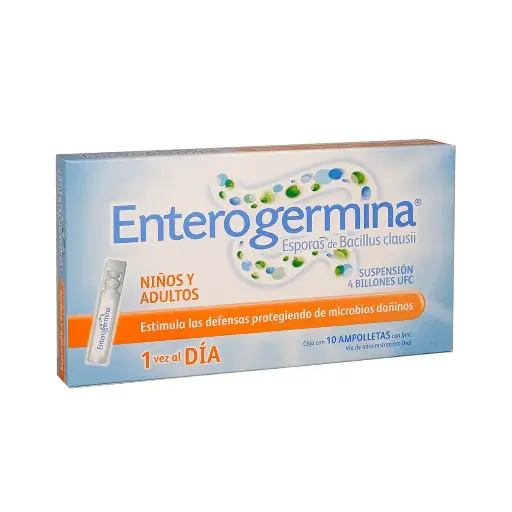 [ESPORAS DE BACILLUS CLAUSII] ENTEROGERMINA AMPULA ORAL CON 10 (4 BILL UFC)