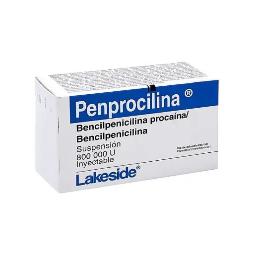 [BENCILPENICILINA PROCAINICA,BENCILPENICILINA SODICA] PENPROCILINA 800.000U INYECTABLE CON 1