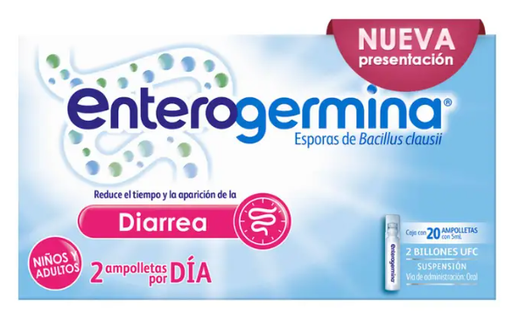 [ESPORAS DE BACILLUS CLAUSII] ENTEROGERMINA AMPULA ORAL C/20 (2 BILL UFC)