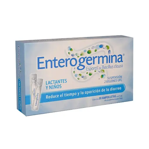 [ESPORAS DE BACILLUS CLAUSII] ENTEROGERMINA AMPULA ORAL CON 20 (2 BILL UFC)