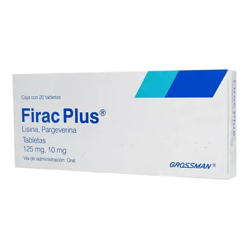 [PARGEVERINA,LISINA] FIRAC PLUS 125/10MG TABLETAS CON 20