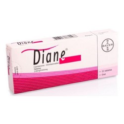 [CIPROTERONA,ETINILESTRADIOL] DIANE 2/0.035MG GRAGEAS C/21