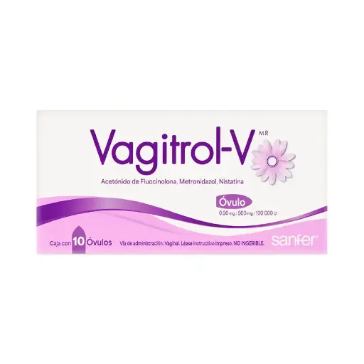 [FLUOCINOLONA,METRONIDAZOL,NISTATINA] VAGITROL-V OVULOS CON 10