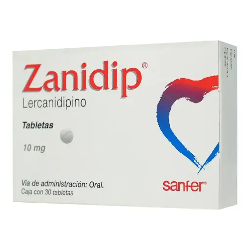 [LERCANIDIPINO] ZANIDIP 10MG TABLETAS CON 30