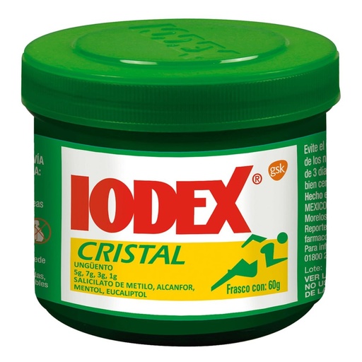 [ALCANFOR,MENTOL,EUCALIPTO,ACIDO SALICILICO] IODEX CRISTAL UNGUENTO 60G