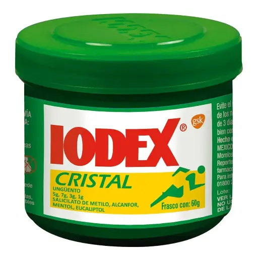 [ALCANFOR,MENTOL,EUCALIPTO,ACIDO SALICILICO] IODEX CRISTAL UNGUENTO 60G