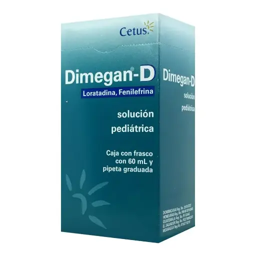 [FENILEFRINA,LORATADINA] DIMEGAN-D PEDIATRICO SOLUCION 60ML