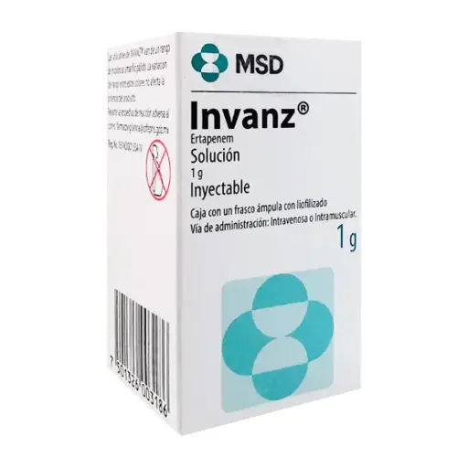 [ERTAPENEM] INVANZ 1G INYECTABLE CON 1