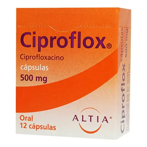 [CIPROFLOXACINO] CIPROFLOX 500MG CAPSULAS CON 12
