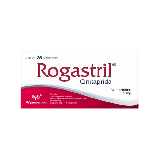 [CINITAPRIDA] ROGASTRIL 1MG COMPRIMIDOS CON 25