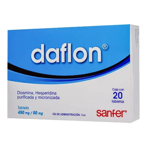 [DIOSMINA,HESPERIDINA] DAFLON 500MG TABLETAS CON 20