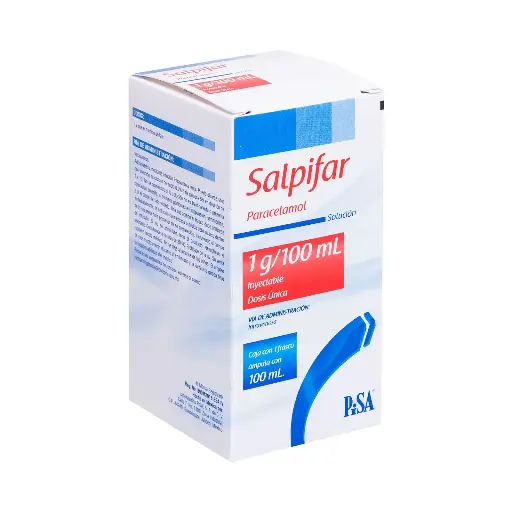 [PARACETAMOL] SALPIFAR IV 1G/100ML SOLUCION INY CON 1