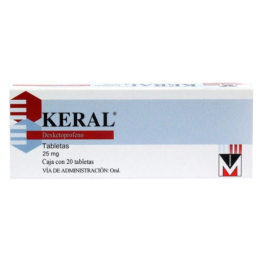 [DEXKETOPROFENO TROMETAMOL] KERAL 25MG TABLETAS CON 20