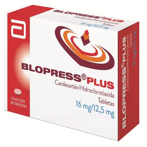 [HIDROCLOROTIAZIDA,CANDESARTAN CILEXETILO] BLOPRESS PLUS 16/12.5MG TABLETAS CON 28