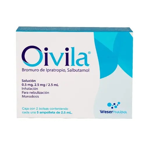 [SALBUTAMOL,BROMURO DE IPRATROPIO] OIVILA 0.5/2.5MG SOLUCION AMPOLLETA 10X2.5MLN