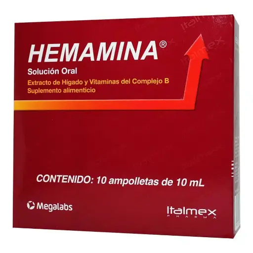 [MULTIVITAMINICO] HEMAMINA 10ML AMPULA ORAL CON 10
