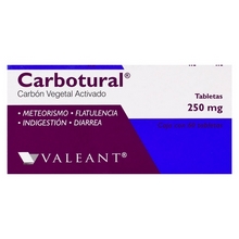 [CARBON VEGETAL ACTIVADO] CARBOTURAL 250MG TABLETAS C/60