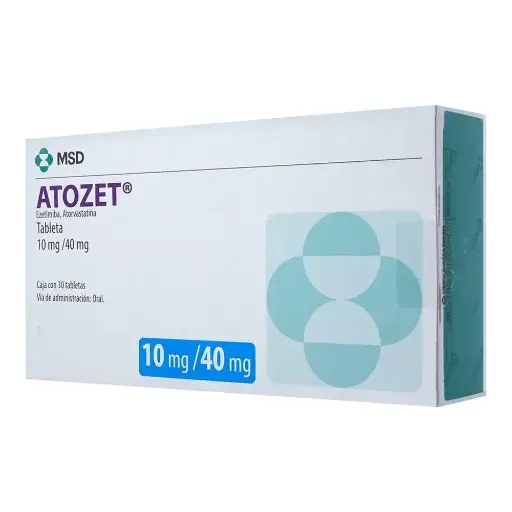 [ATORVASTATINA,EZETIMIBA] ATOZET 10/40MG TABLETAS CON 30