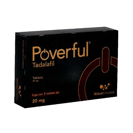 [TADALAFIL] POVERFUL 20MG TABLETAS CON 1