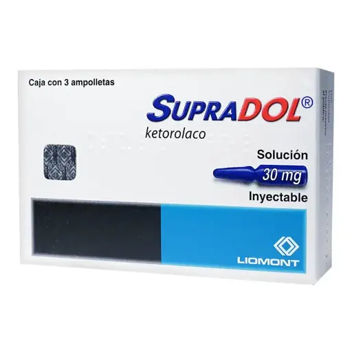 [KETOROLACO] SUPRADOL 30MG/1ML INYECTABLE CON 3